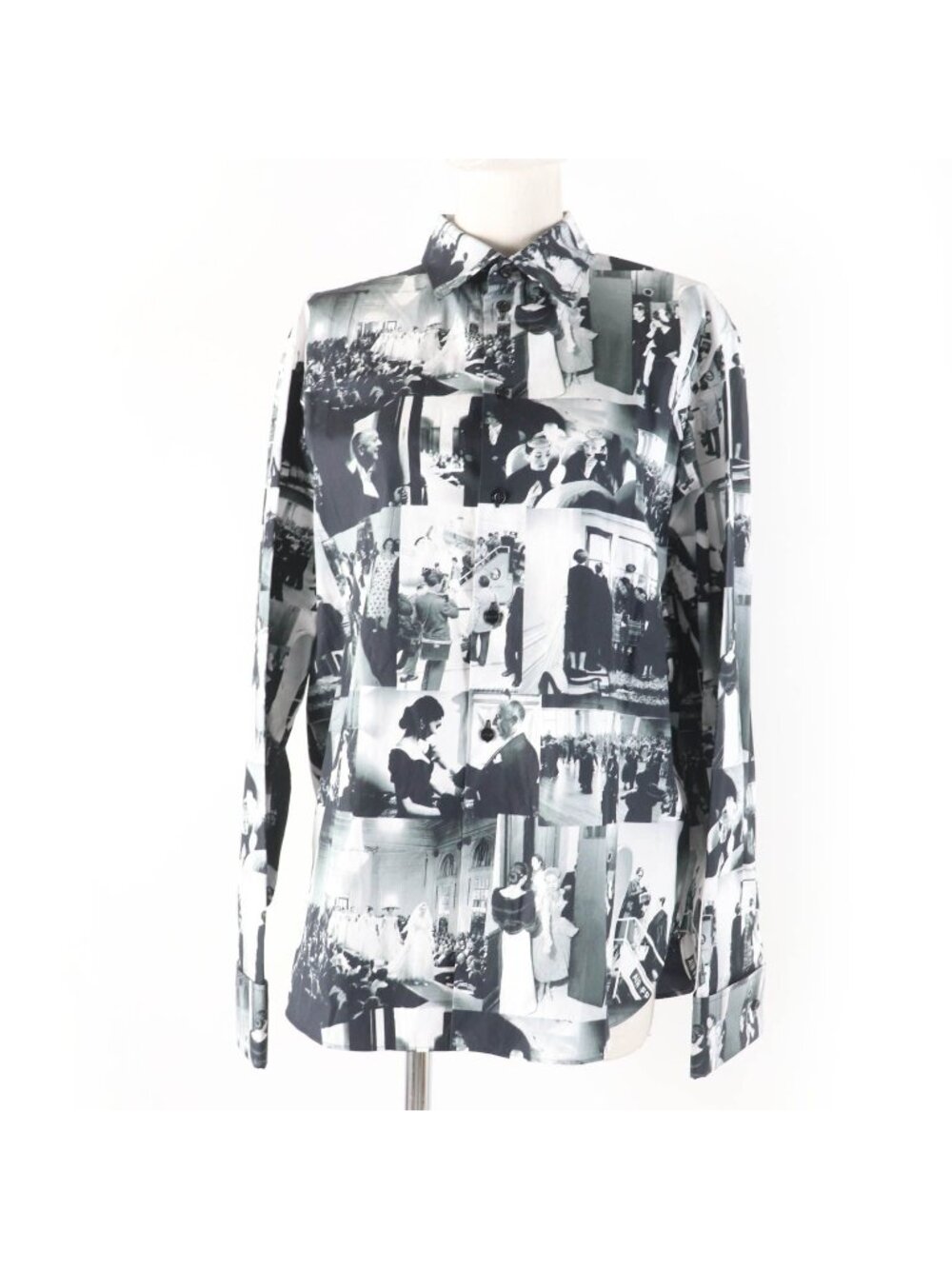 Dior Monsieur Patchwork Motif Long Sleeve Shirt 44